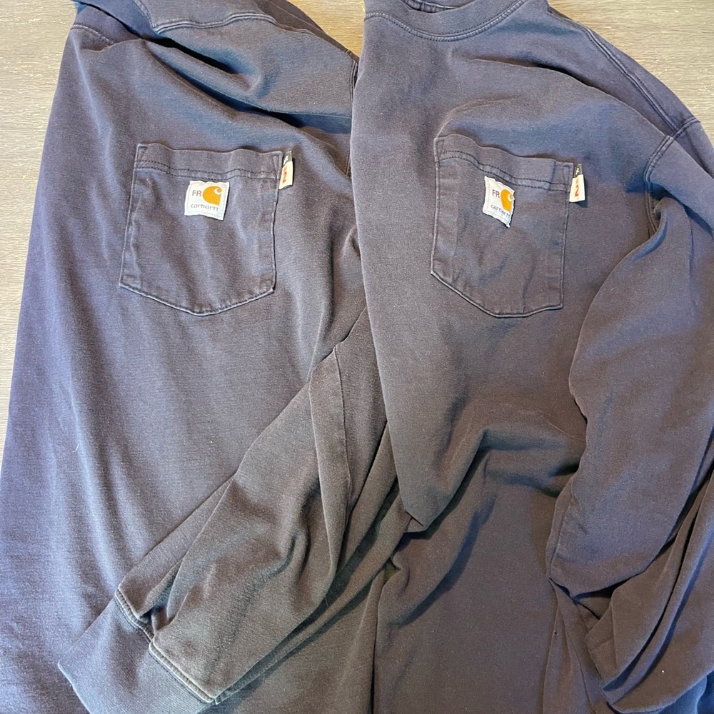 Set of 2 XL fire retardant Carhartt shirts